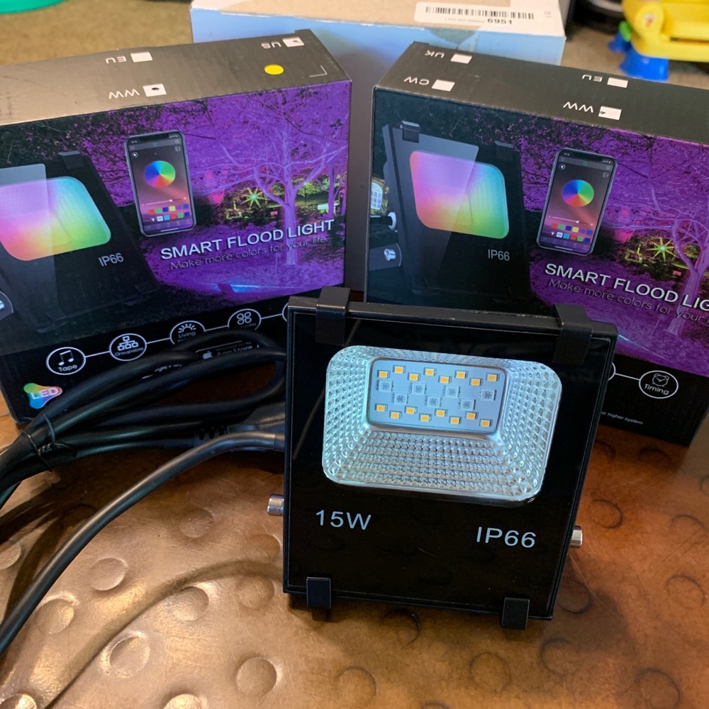 2 Amsol Smart LED Flood Light Spotlight IP66, 15W